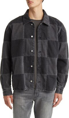 Checkerboard Denim Jacket