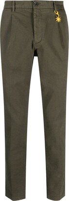 Logo-Charm Gabardine Skinny Trousers