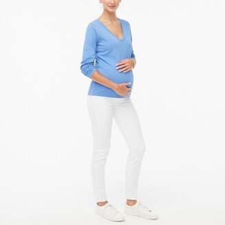 Women's White Maternity Jean In Signature Stretch-AA