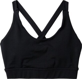 Solid Cross Straps Sports Bra - Women's