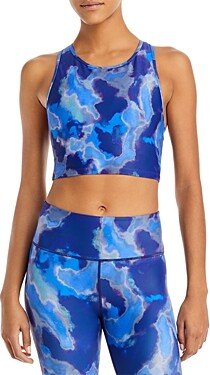 Athletic Galaxy Print Long Line Sports Bra - 100% Exclusive