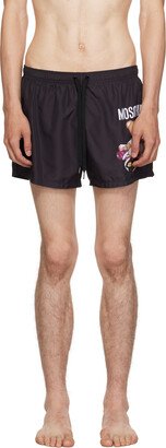 Black Tailor Teddy Bear Swim Shorts