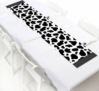 Big Dot Of Happiness Cow Print - Petite Farm Animal Party Paper Table Runner - 12 x 60 inches