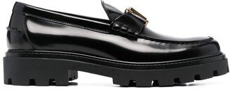 T monogram ridged loafers