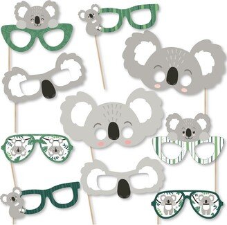 Big Dot of Happiness Koala Cutie Glasses and Masks - Paper Card Stock Bear Birthday Party and Baby Shower Photo Booth Props Kit - 10 Count