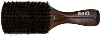 Bass Brushes 3 Series Men's Hair Brush Wave Brush 100% Pure Natural Bristles Natural Beech Wood Handle Classic Club/Wave Style Espresso