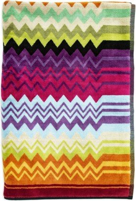 Zigzag-Pattern Cotton Bath Towel