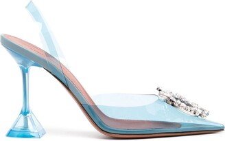 Begum Glass 95mm slingback pumps