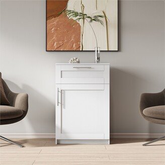 Stackable Storage Cabinet, White-AA