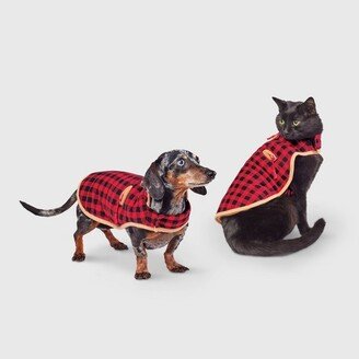 Snow Shoe Lodge Buffalo Plaid Cat and Dog Puffer Vest - - Wondershop™