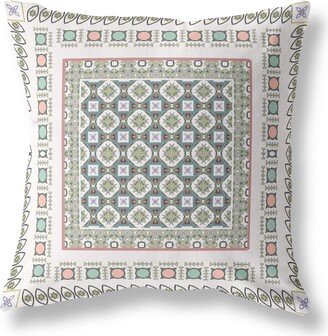 Amrita Sen Designs Amrita Sen Floral Windows Indoor Outdoor Pillow Zip