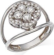 Diamond Clover Ring in 14K White Gold, 0.75 ct. t.w. - 100% Exclusive