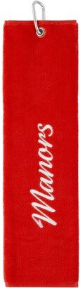 Manors Golf Red Cotton Towel