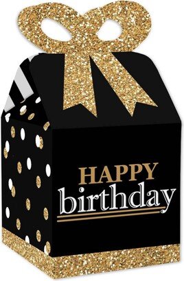 Big Dot Of Happiness Adult Happy Birthday - Square Favor Gift Boxes - Party Bow Boxes - 12 Ct