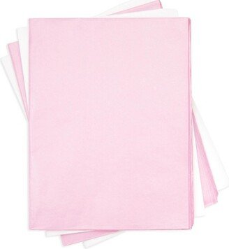 Sparkle and Bash 60 Sheets Pink & White Tissue Paper for Gift Wrapping Bags, Metallic Bulk Set