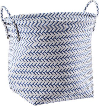 Strapping Basket Slate Blue/White