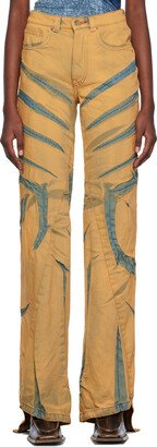 Masha Popova SSENSE Exclusive Beige Big Heart Jeans