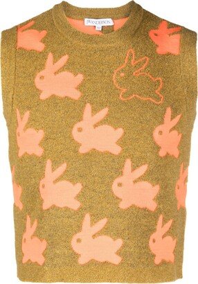 Bunny-Jacquard Knit Vest