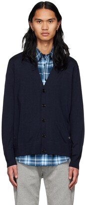 Navy Wool Cardigan-AA