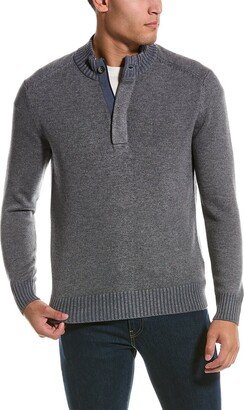 Mock Wool & Cashmere-Blend 1/4-Zip-AB