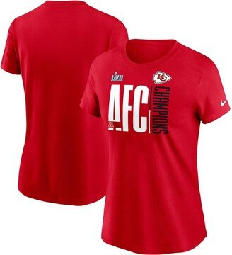 Women's Red Kansas City Chiefs 2022 Afc Champions Iconic T-shirt