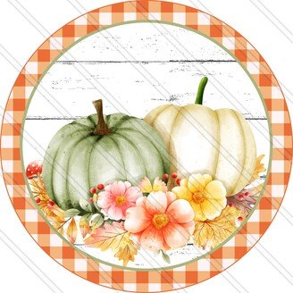 Pumpkin Sign - Fall Wreath Autumn Metal