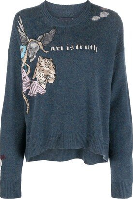 Embroidered Cashmere Jumper