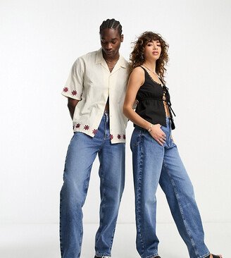 unisex baggy jeans in vintage indigo