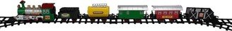 Northlight 18-Piece Black and Green Battery Operated Animated Classic Model Train Set