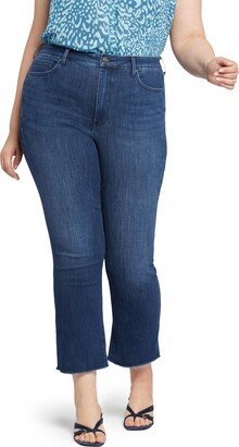 Cool Embrace® Frayed High Waist Ankle Slim Bootcut Jeans