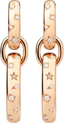 18kt rose gold Iconica diamond drop earrings