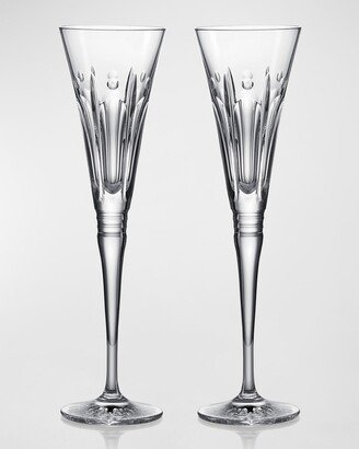 Waterford Crystal Winter Rose Champagne Flutes, Set of 2