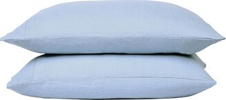 SIJO King Organic Linen Pillowcase Set Sky