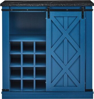 47 Buffet Bar Cabinet Navy Blue