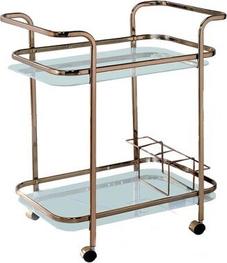 HOMES: Inside + Out Elleria Rectangular Metal Serving Cart Metal/Champagne