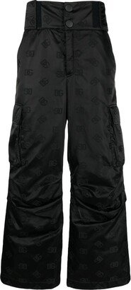 All-Over Logo-Print Cargo Trousers