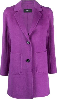 Single-Breasted Wool Coat-AV