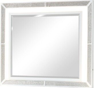 Galaxy Home Furnishings Crystal Modern Style Mirror Made with Wood in Mirror Accent & LED Light