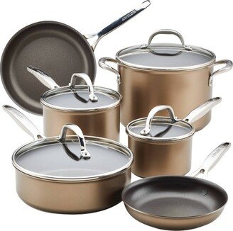 Ascend 10pc Nonstick Hard Anodized Cookware Set Bronze