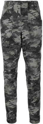 Camouflage Print Twill Joggers