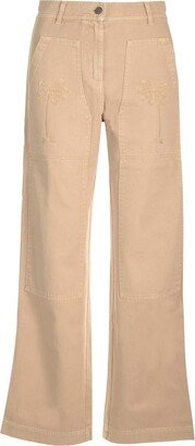 Palm Embroidered Cargo Pants