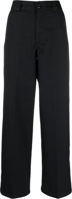 Logo-Patch Pressed-Crease Trousers