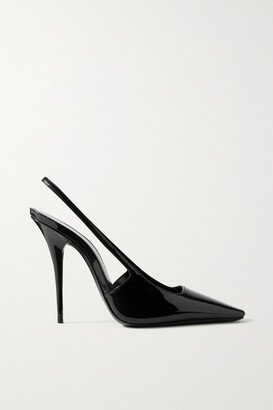 Blade Patent-leather Slingback Pumps - Black