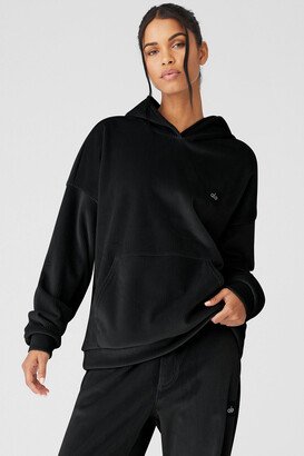 Velour Baller Hoodie in Black, Size: 2XS |