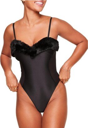 Adore Me Women' Felina Bodyuit Lingerie L / Jet Black.