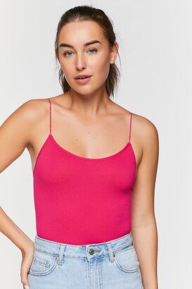 Women's Seamless Ribbed Bodysuit in Hibiscus Medium