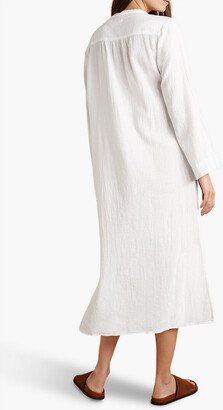 Jules lace-up cotton-voile maxi dress