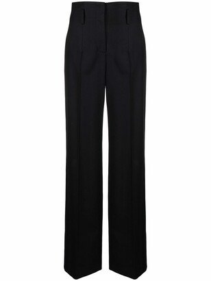 High-Waisted Straight-Leg Trousers-BS