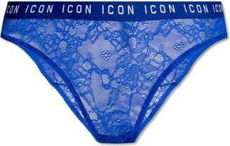 Logo Waistband Lace Briefs-AA