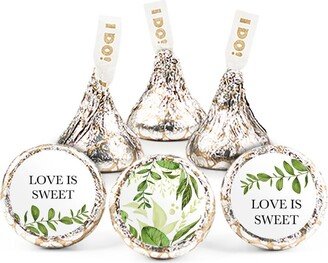 Just Candy 75ct Wedding Candy Favors Hershey's Kisses Milk Chocolate (75 Candies + 1 Sheet Stickers) Botanical - Candy Included - Assembly Required - by Just Can